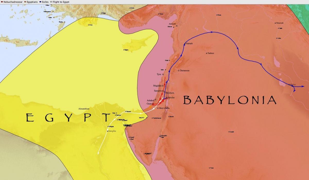 Карта На Вавилон, Египет