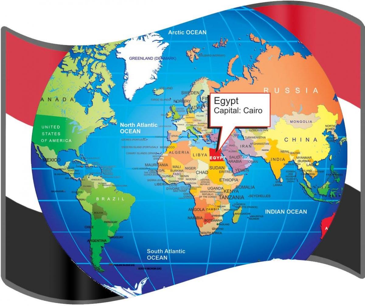 местоположение Кайро върху картата на света