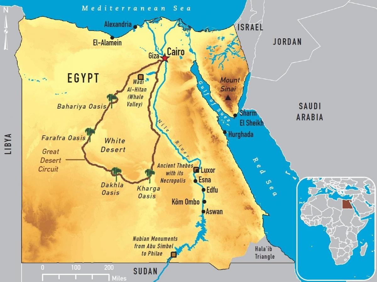 Кайро върху картата на света