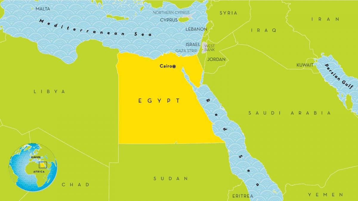 карта на Африка в Кайро