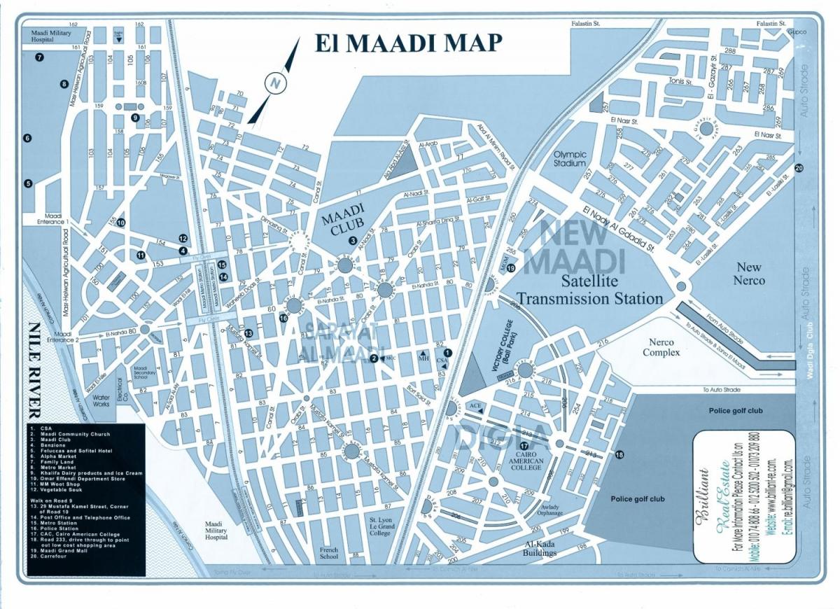 Карта Маади Кайро