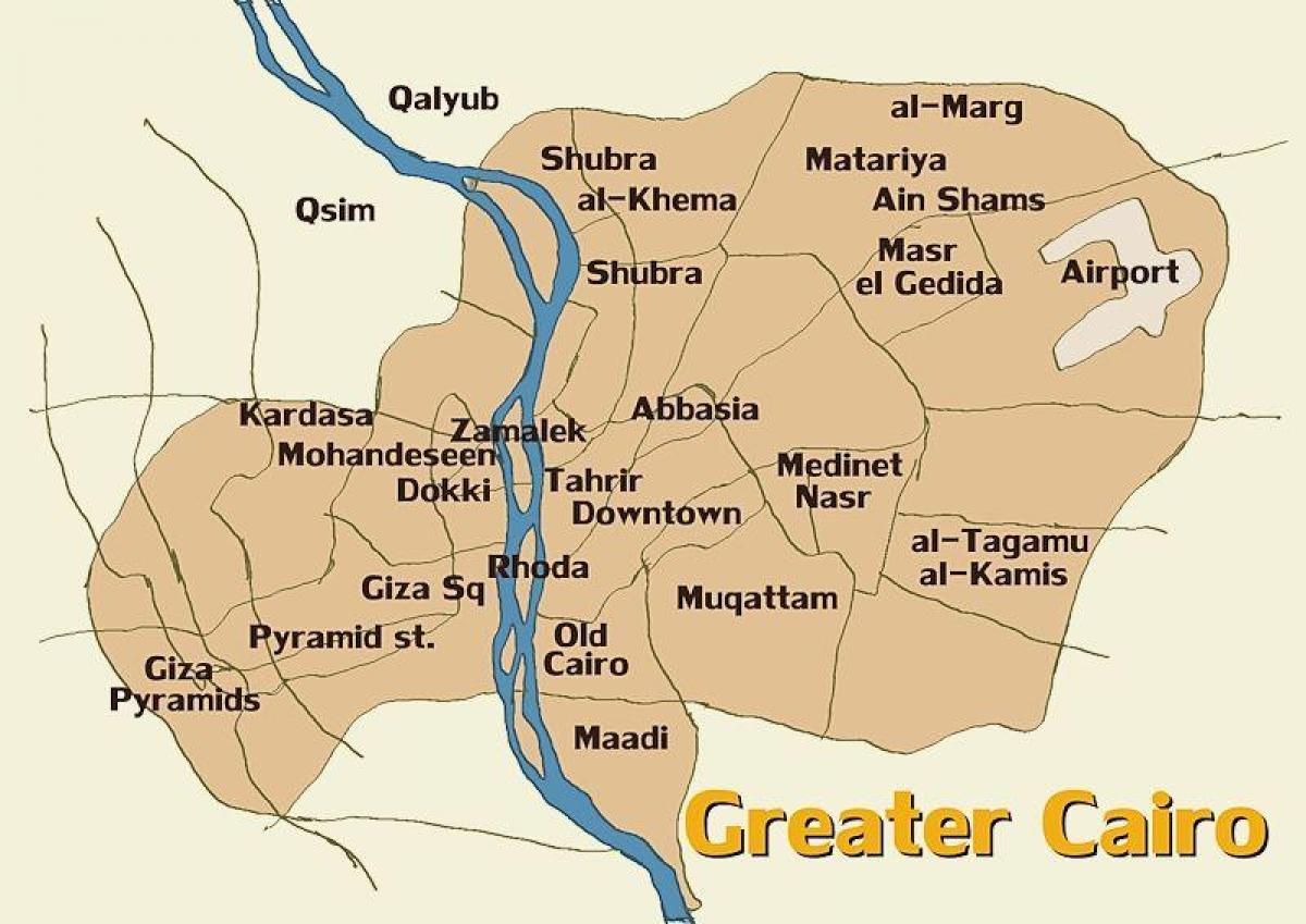 Карта на Кайро и околностите