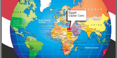 Местоположение Кайро върху картата на света