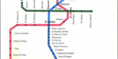 Карта на метрото в Кайро 